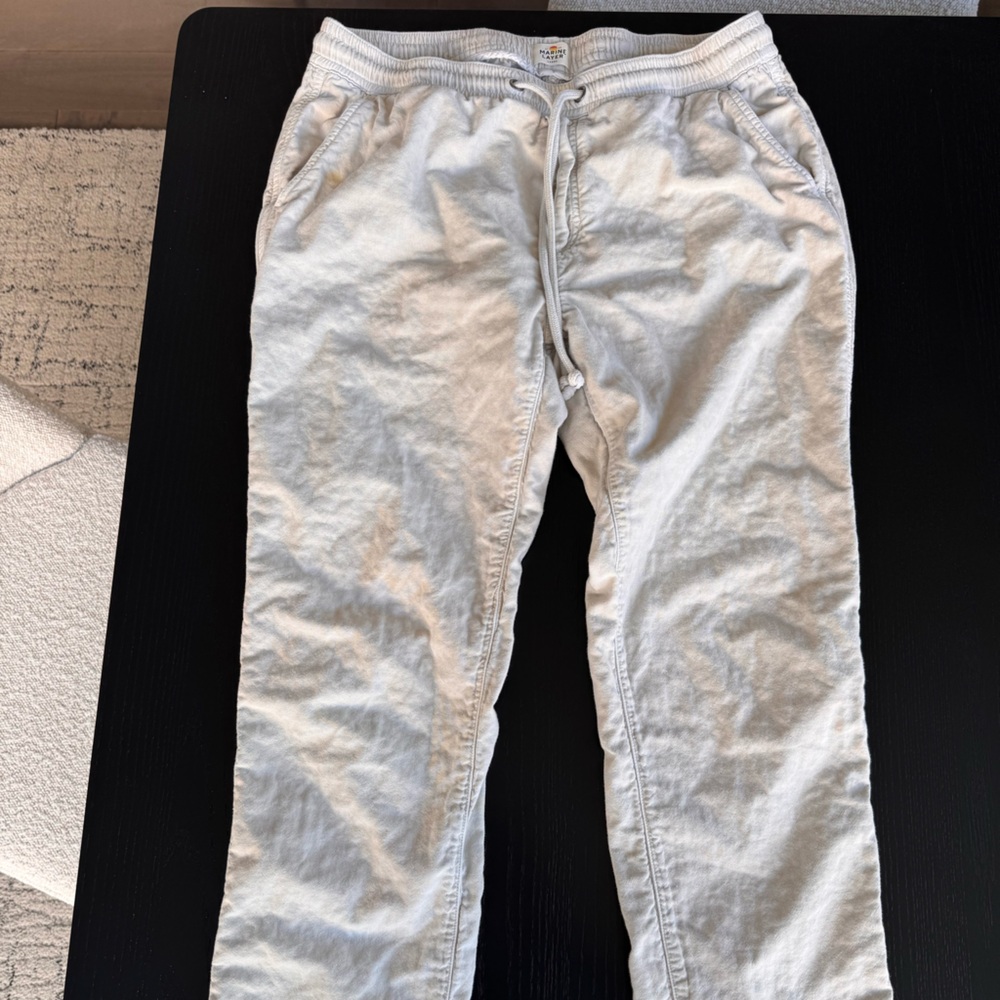 Marine Layer Men’s Saturday Beach Pant Large Tan